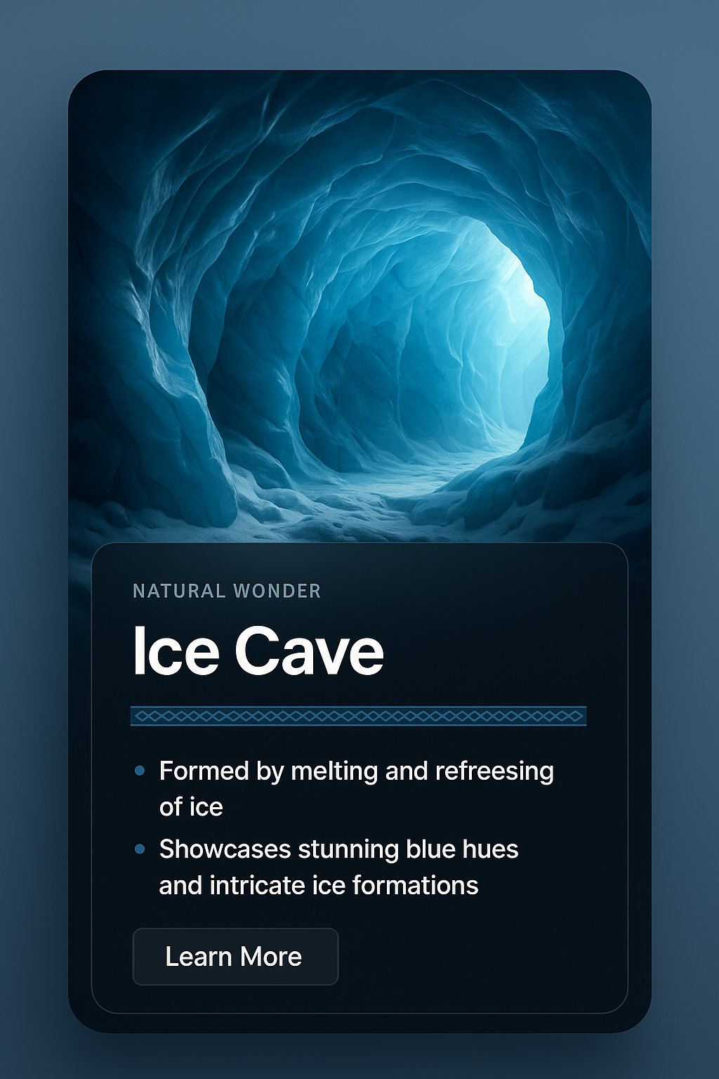 Stunning Ice Cave Design with Integrated Elements