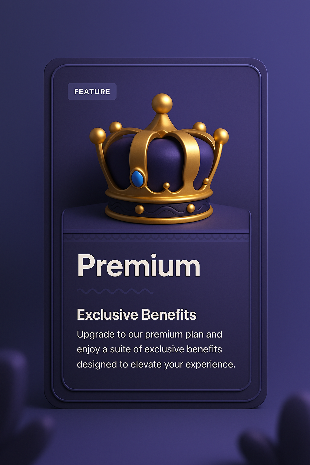 Dynamic 3D Design with Premium Feature Display