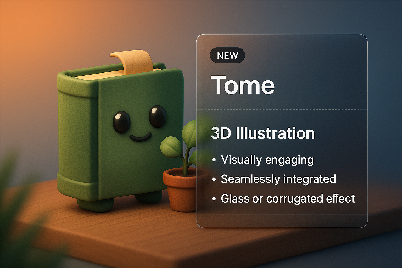 Creative 3D Illustration of Tome with Engaging Design Elements