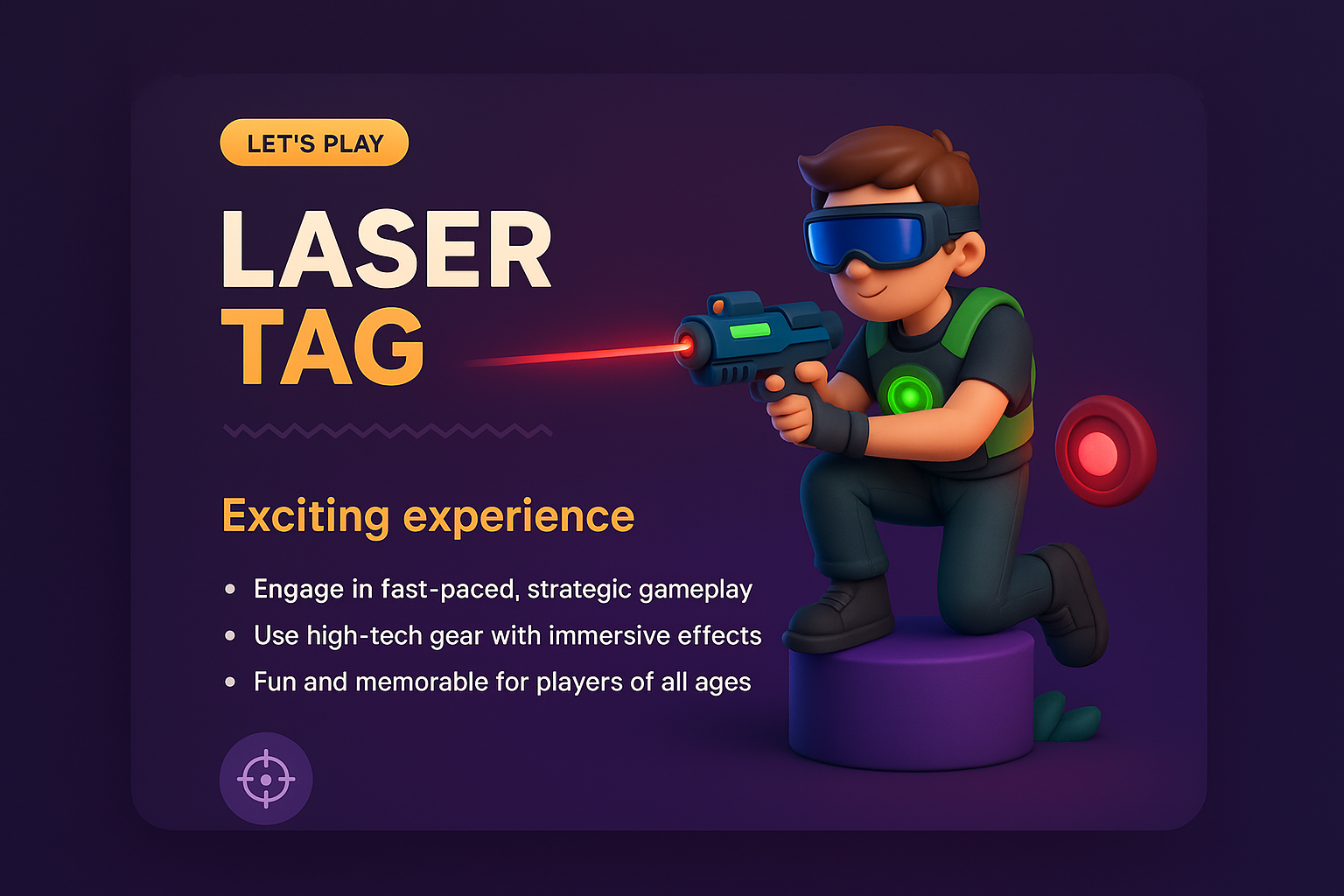3D Illustration of Laser Tag Gameplay Experience