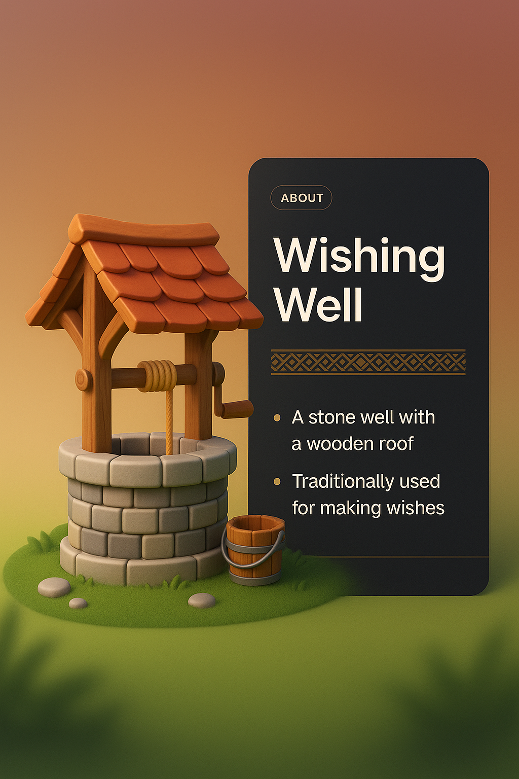 Charming Wishing Well with Modern Design Elements