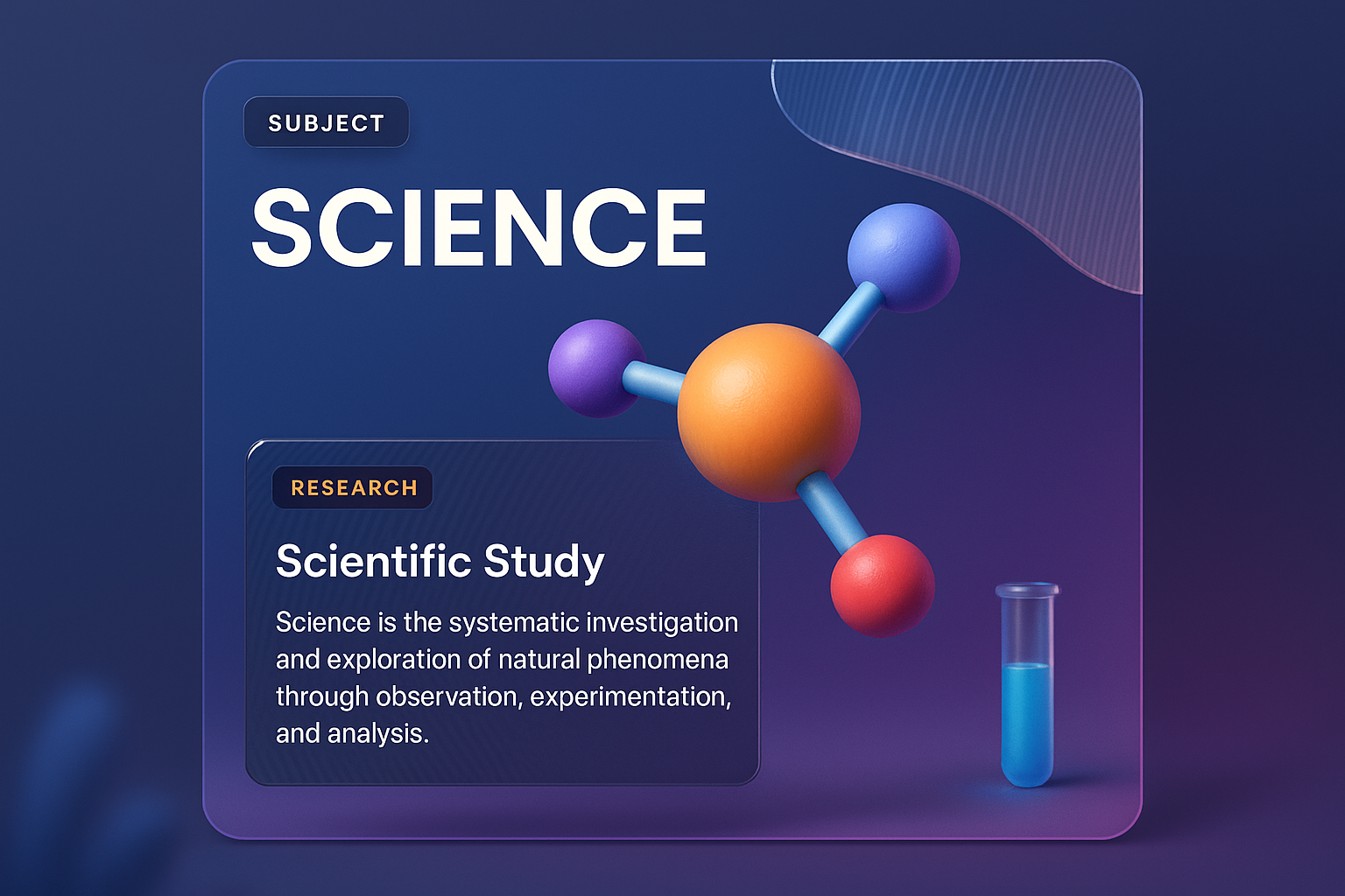 3D Science Illustration with Informative Blocks