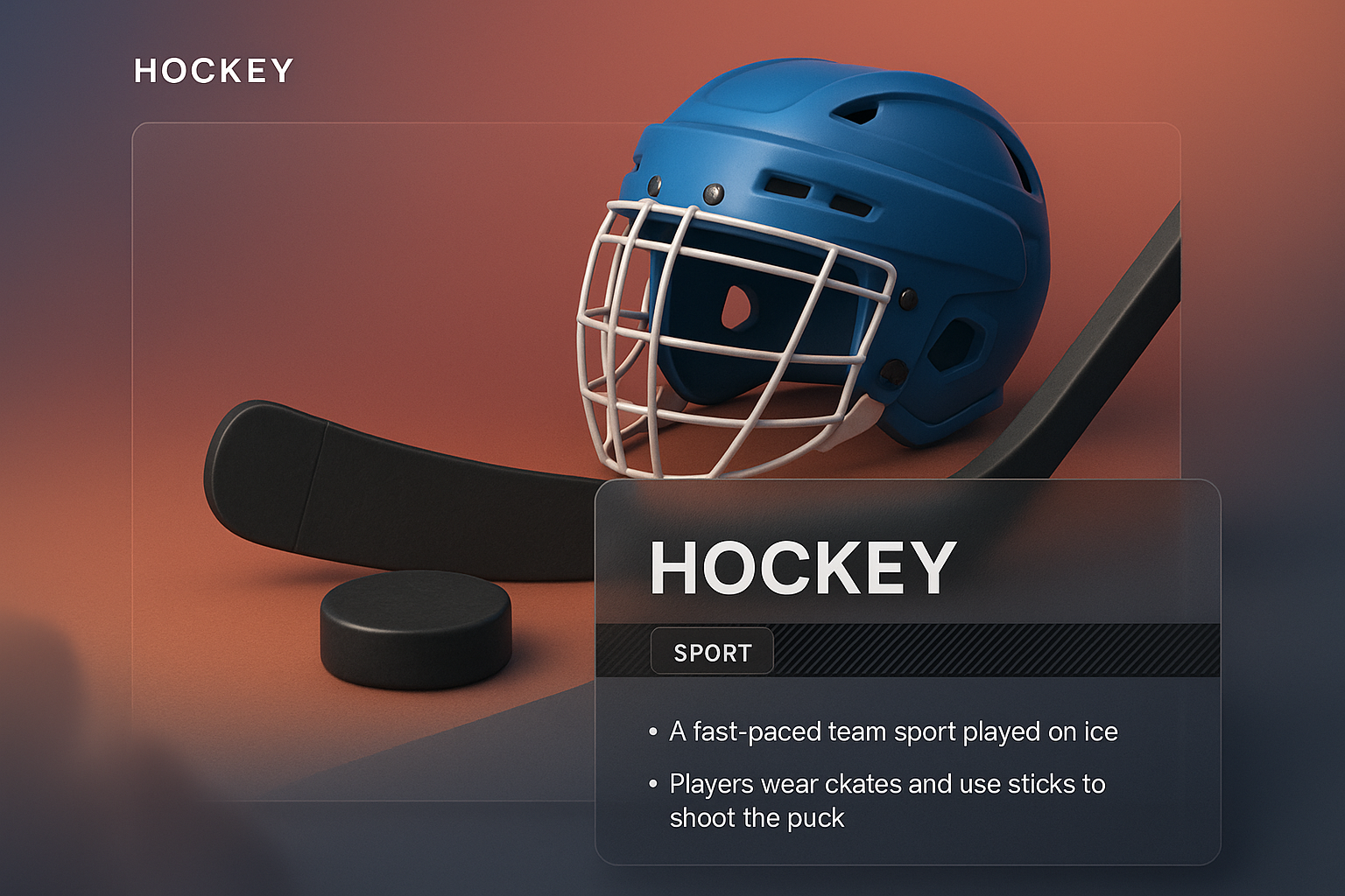 Dynamic Hockey Web Page Design with 3D Elements