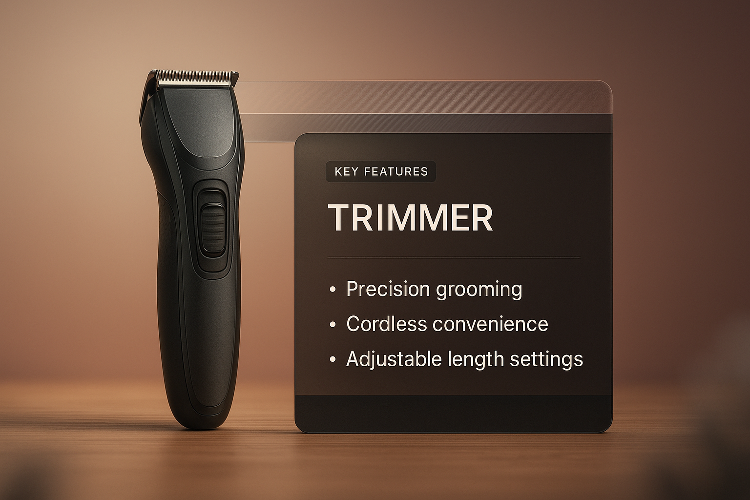 Sleek Trimmer Design with Transparent Overlay
