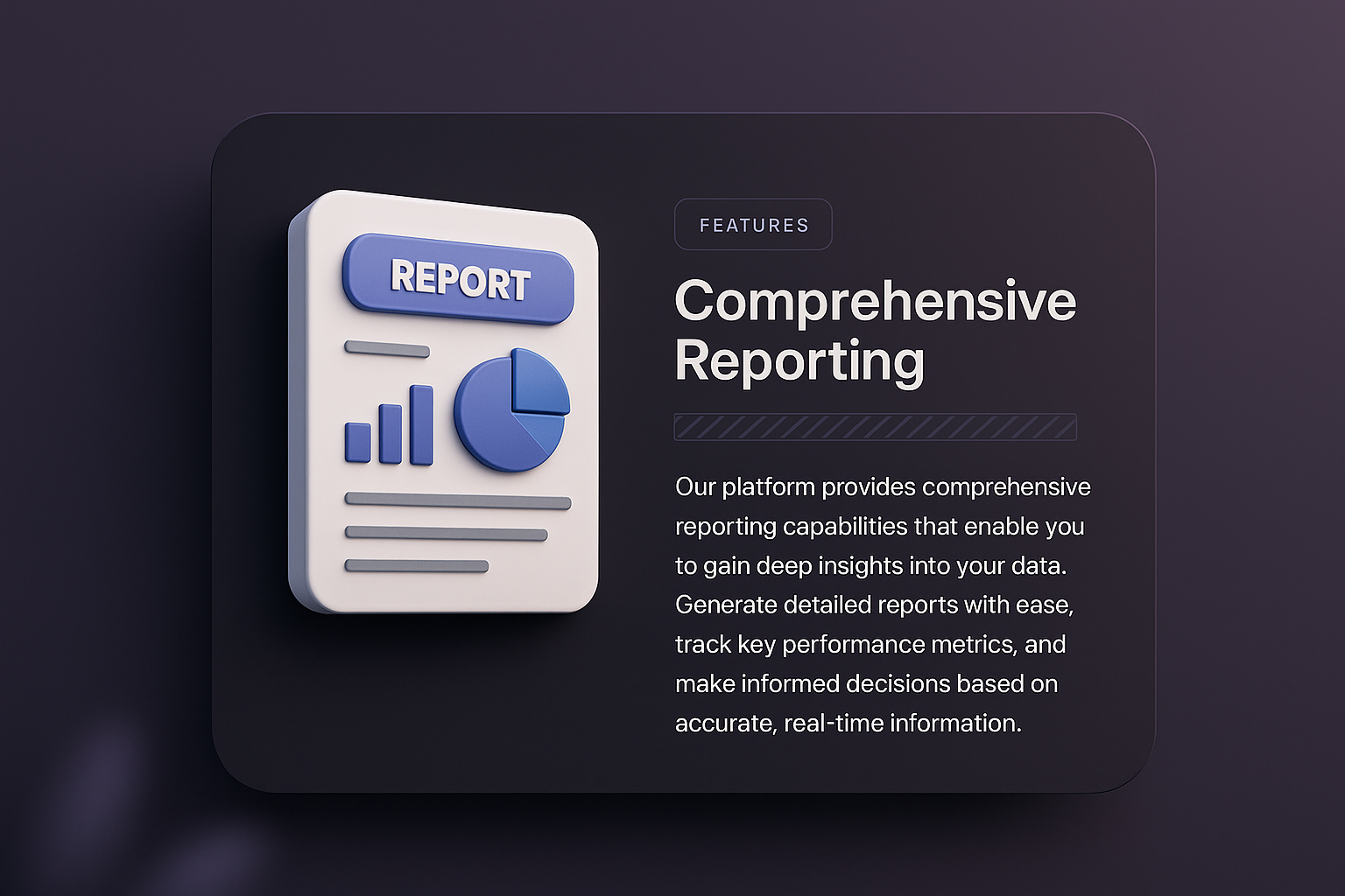 3D Web Design Illustration Featuring Comprehensive Reporting