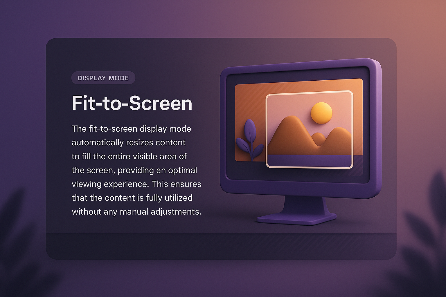 3D Web Page Design Featuring Fit-to-Screen Display Mode