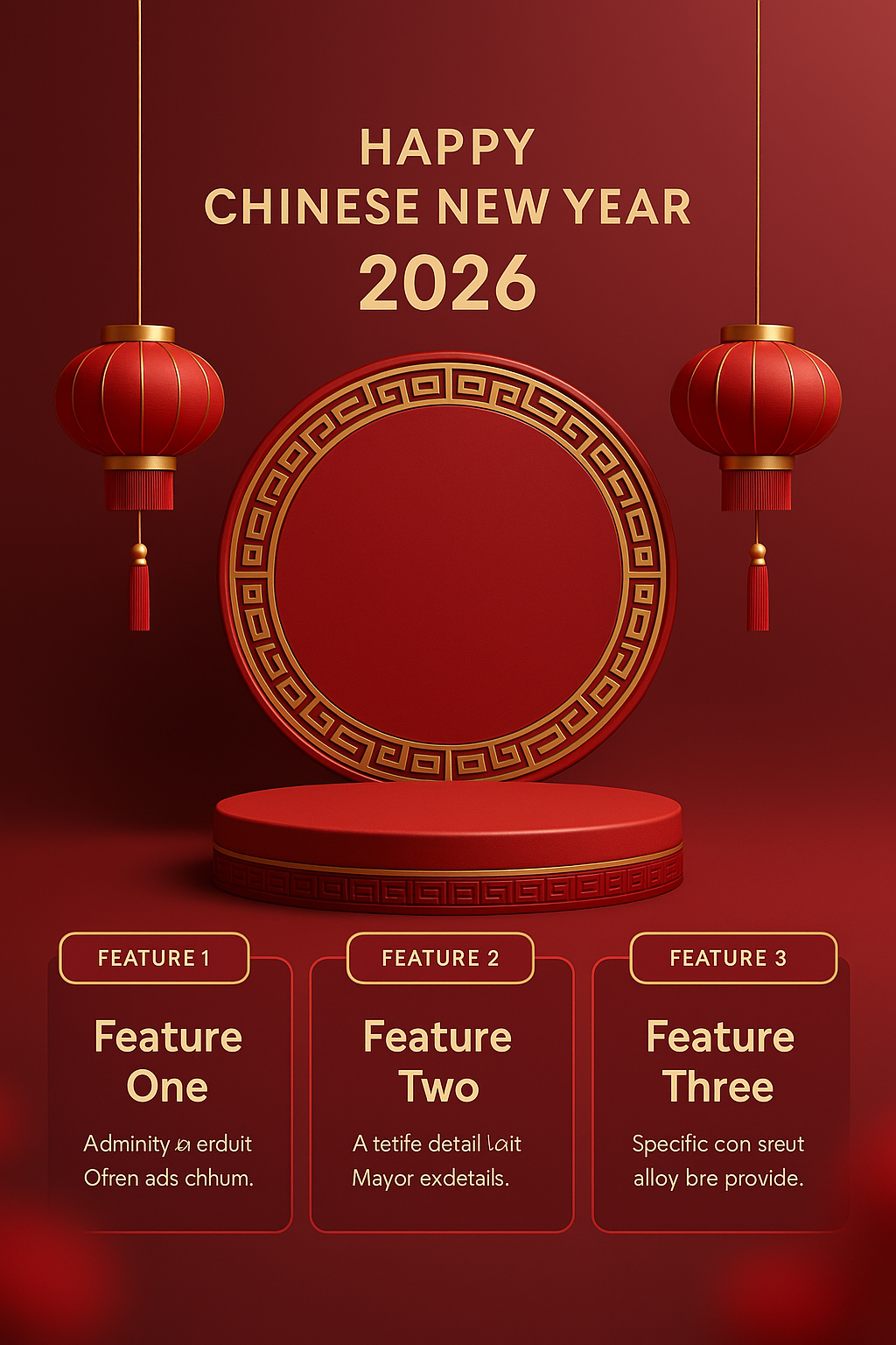 Vibrant Chinese New Year 2026 Celebration Banner