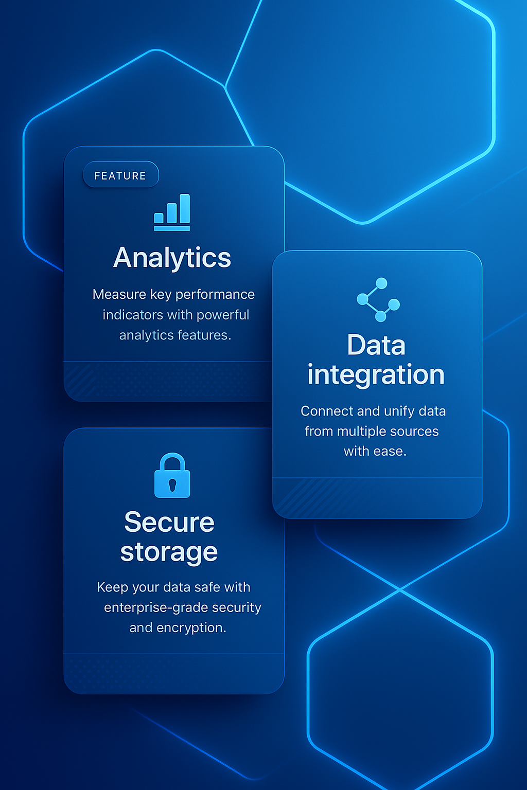 Futuristic Blue Abstract Background with Geometric Elements