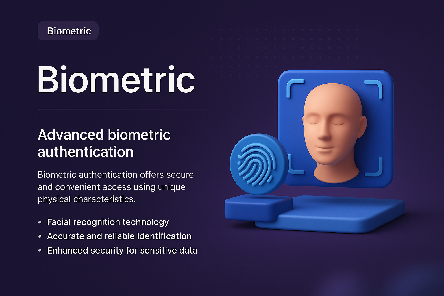 Innovative Biometric Authentication Landing Page Design
