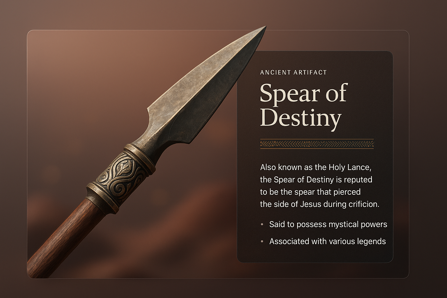 Spear of Destiny: Ancient Artifact with Mystical Powers