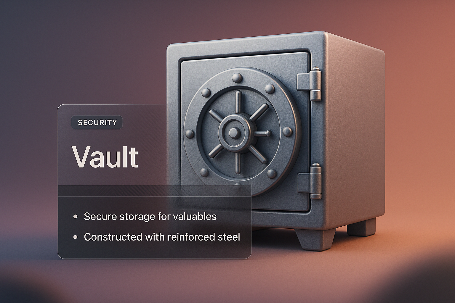 3D Vault Design with Integrated Text and Graphics