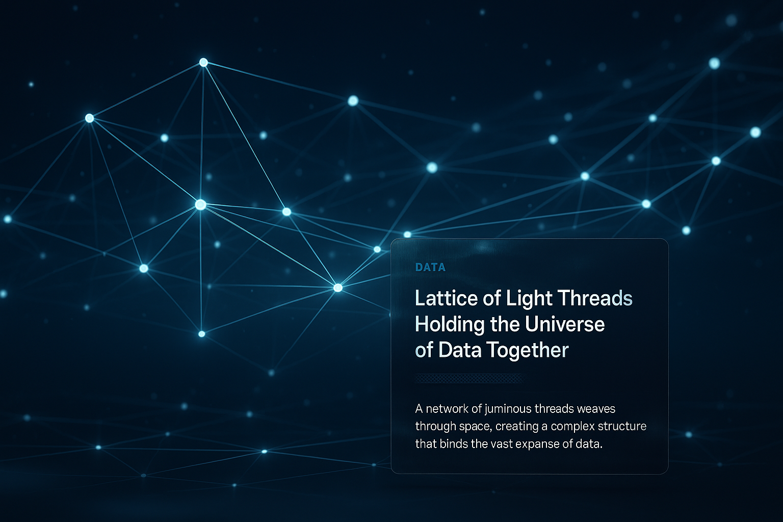 Lattice of Light Threads Uniting Data in a 3D Universe