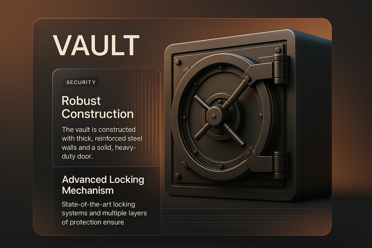 3D Vault Design with Integrated Information Blocks