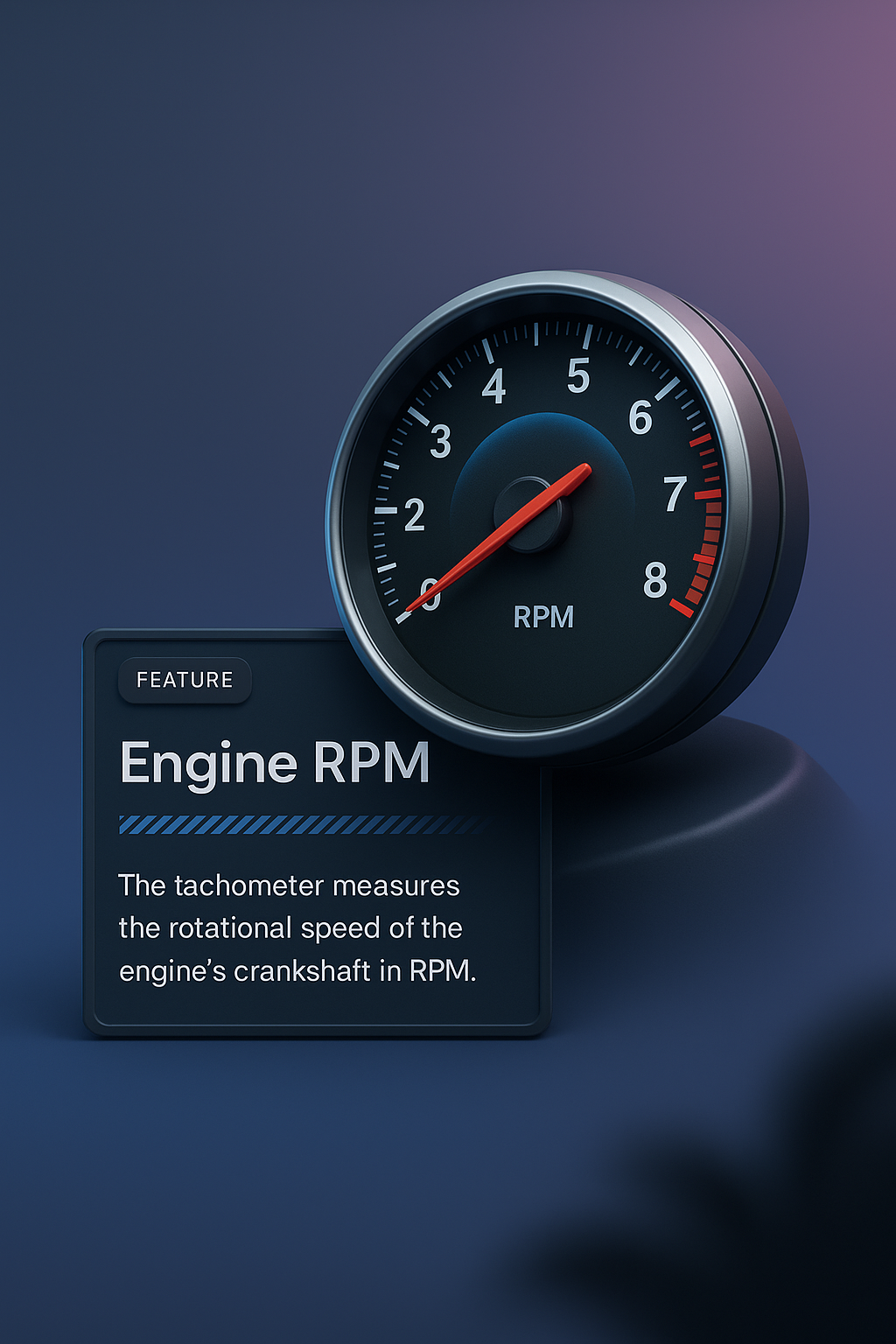 Modern Tachometer Design with Feature Description