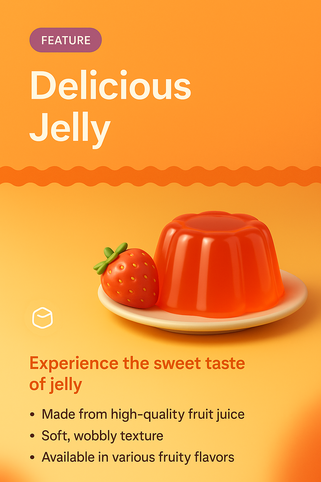 Vibrant Landing Page Design Featuring Jelly