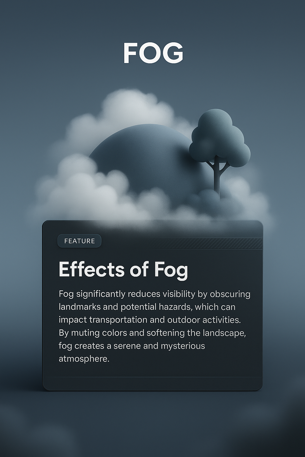 Mysterious Fog Landscape: A Serene Atmosphere