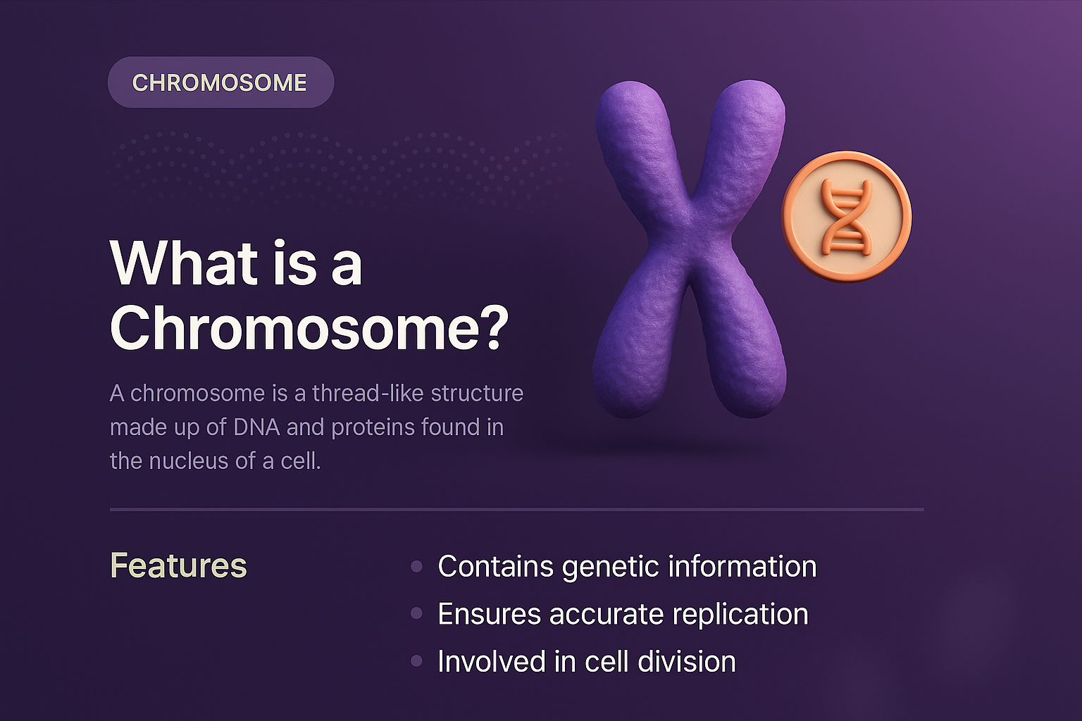 Chromosome Landing Page Design with 3D Illustration
