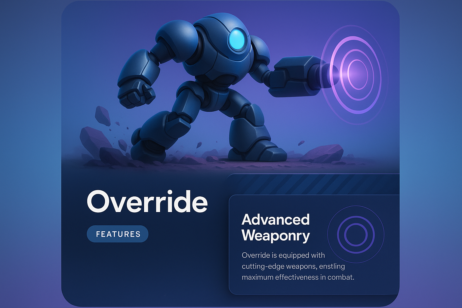 3D Web Page Design Featuring Advanced Weaponry