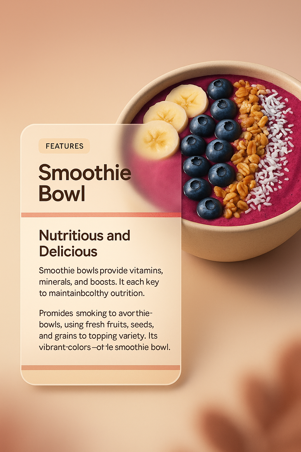 Vibrant Smoothie Bowl with Nutritional Benefits