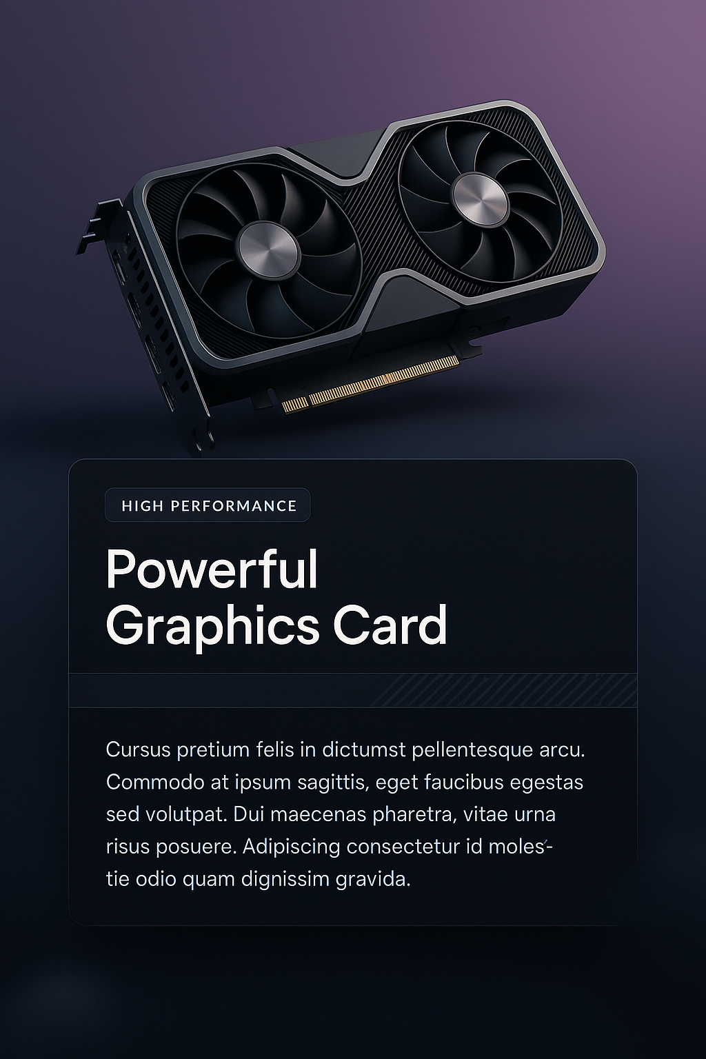 Stylish Graphic Design for a High-Performance GPU Page