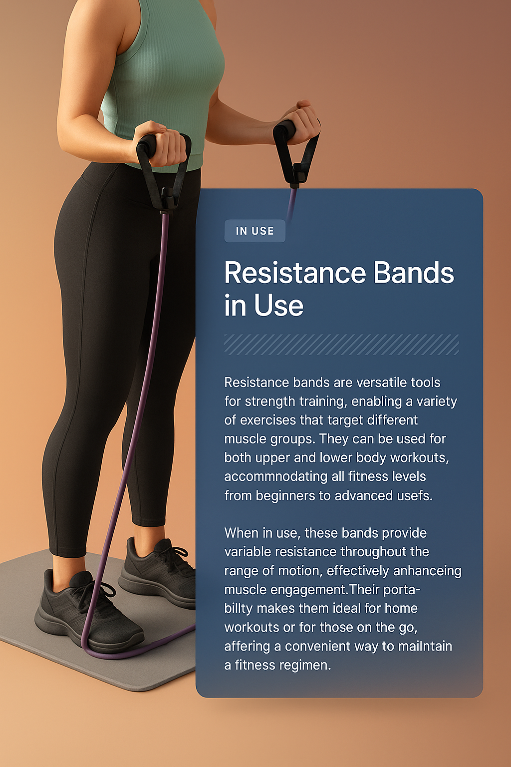 3D Scene Featuring Resistance Bands in Action