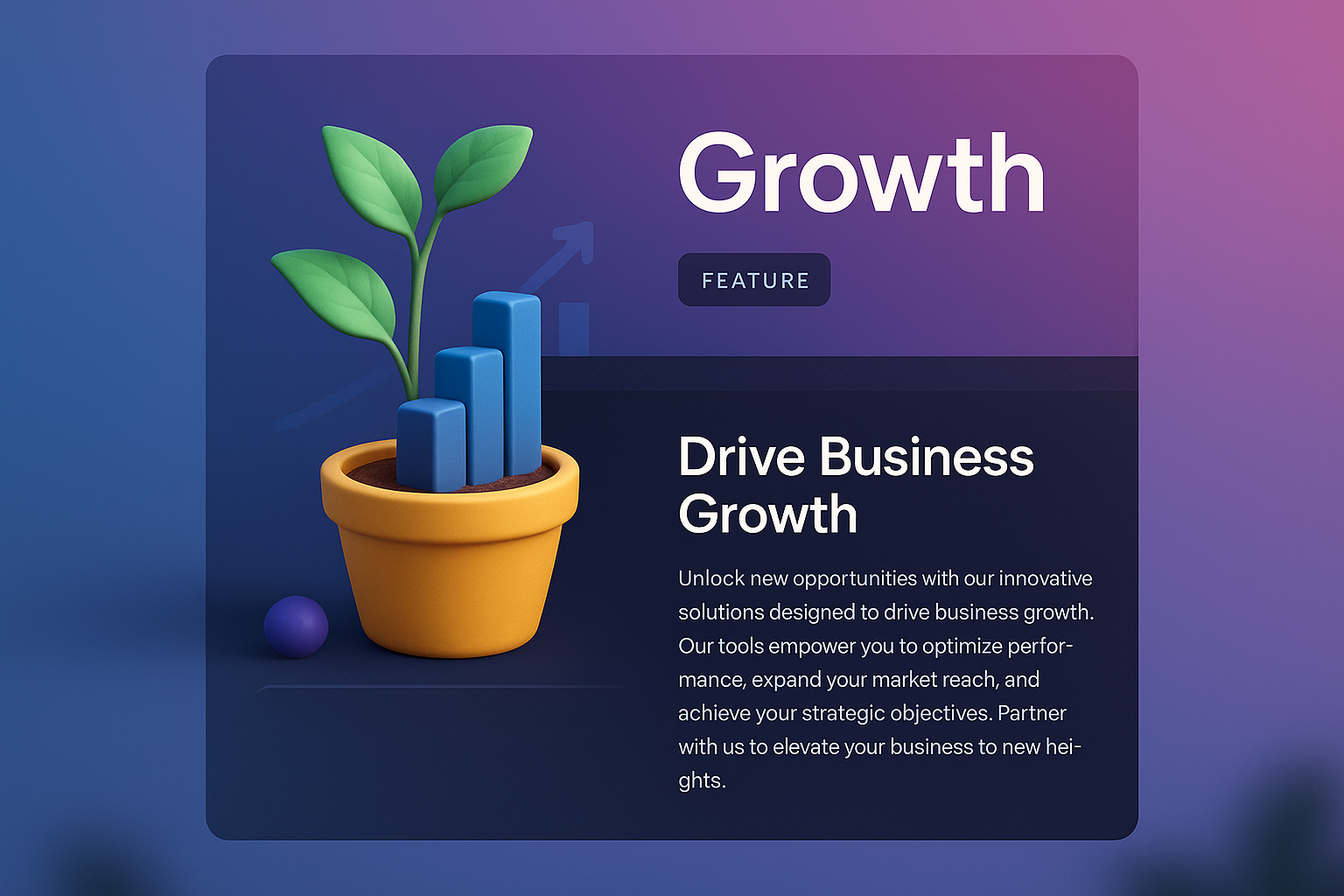3D Web Design Illustration for Business Growth