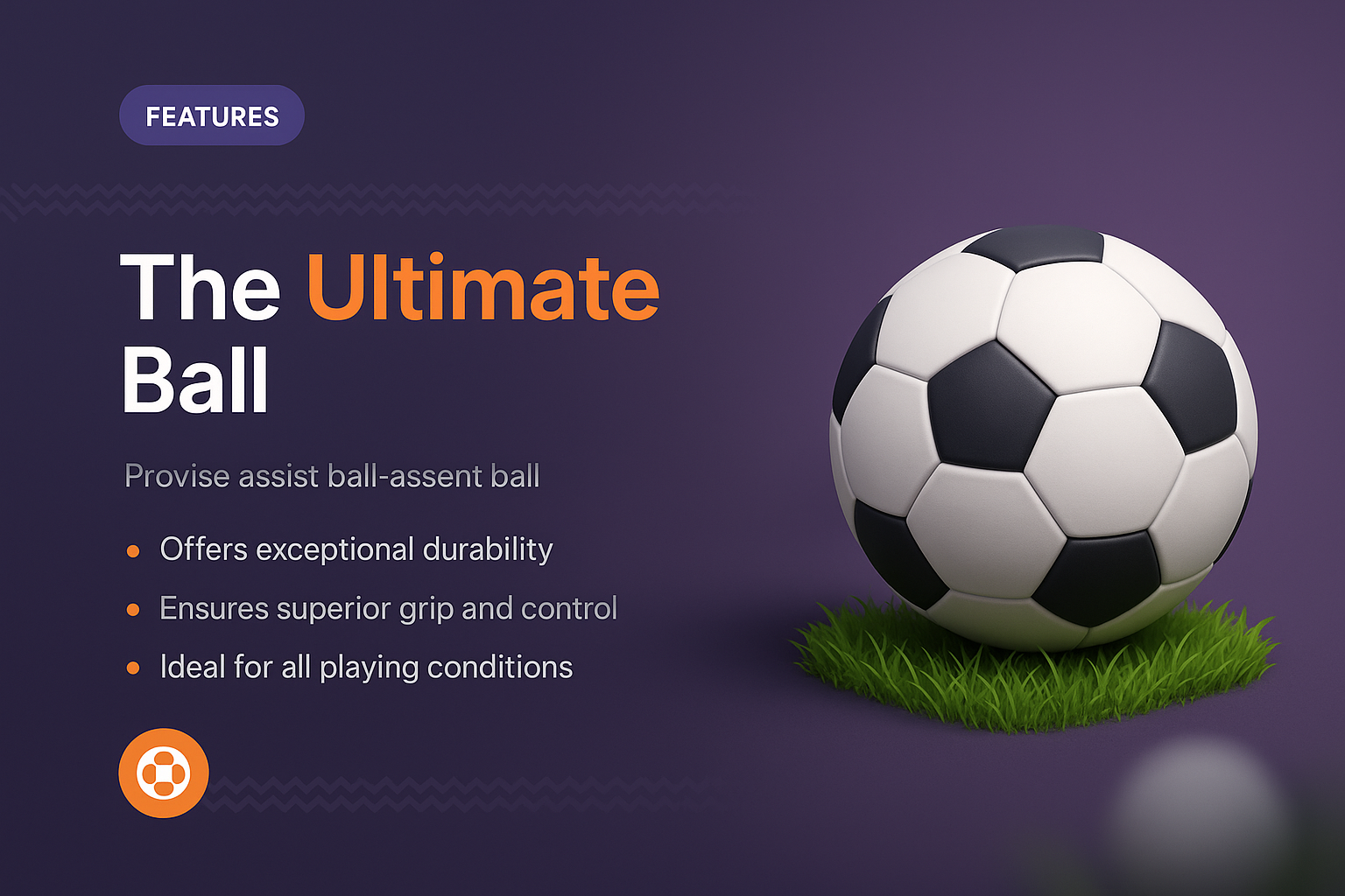 3D Illustration Landing Page for The Ultimate Ball