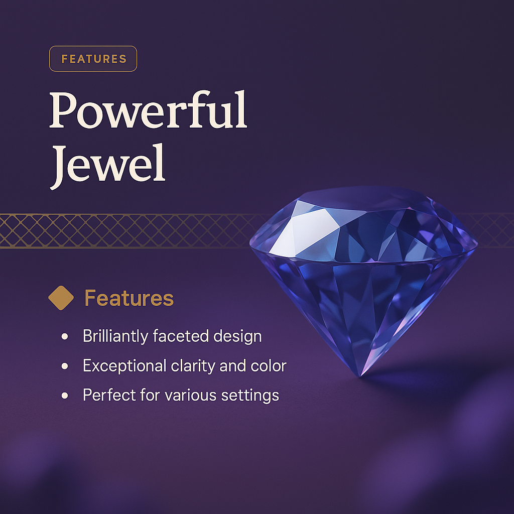3D Landing Page Design Featuring a Jewel