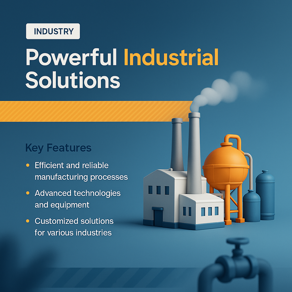Powerful Industrial Solutions Landing Page Design