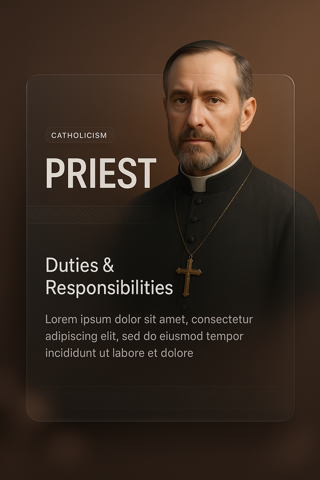 Modern Church Web Design Featuring Priest and Informative Blocks