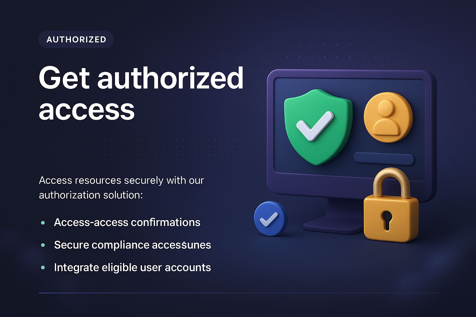 3D Landing Page Design for Authorized Access Solution