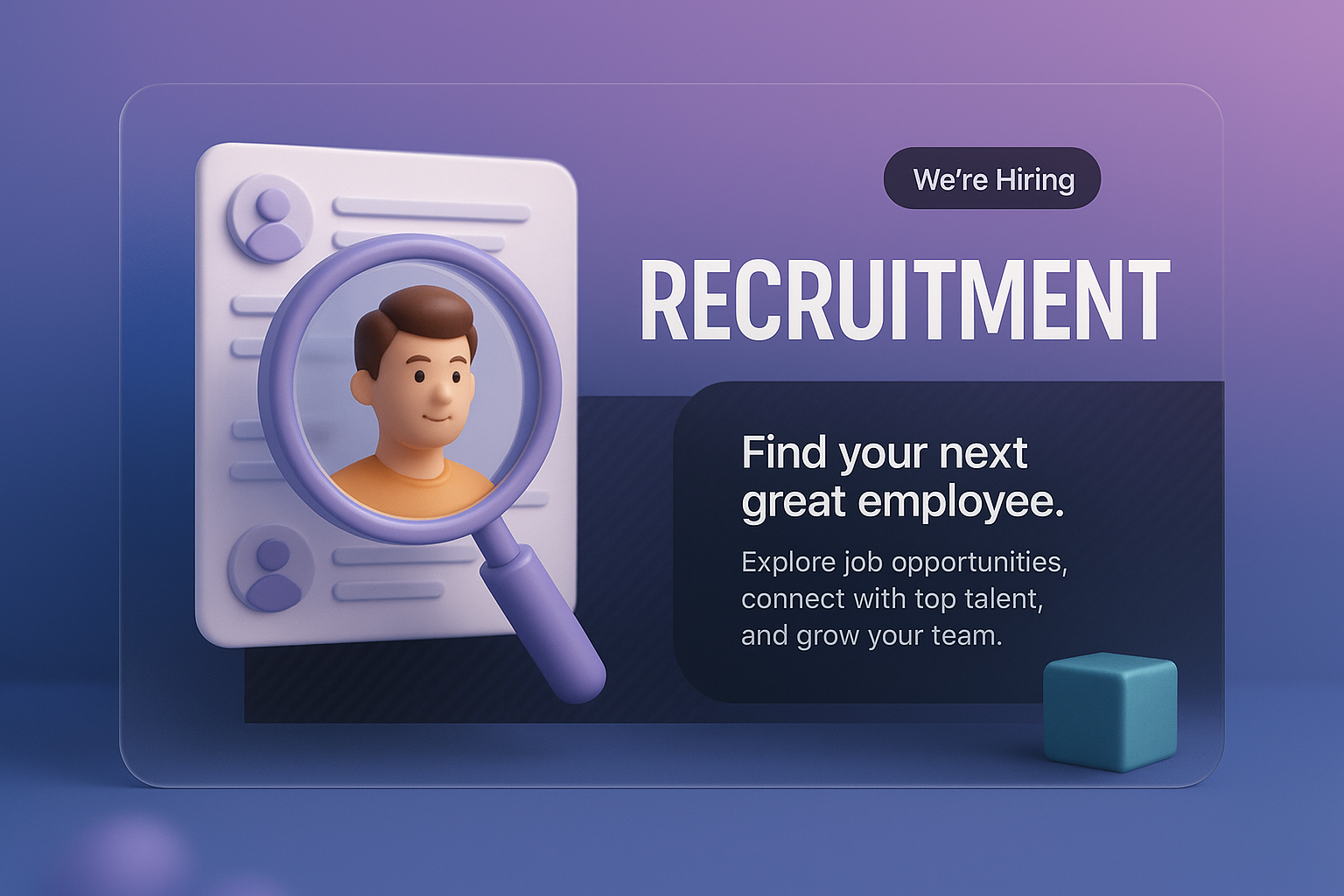 3D Illustration for Recruitment with Integrated Design Elements