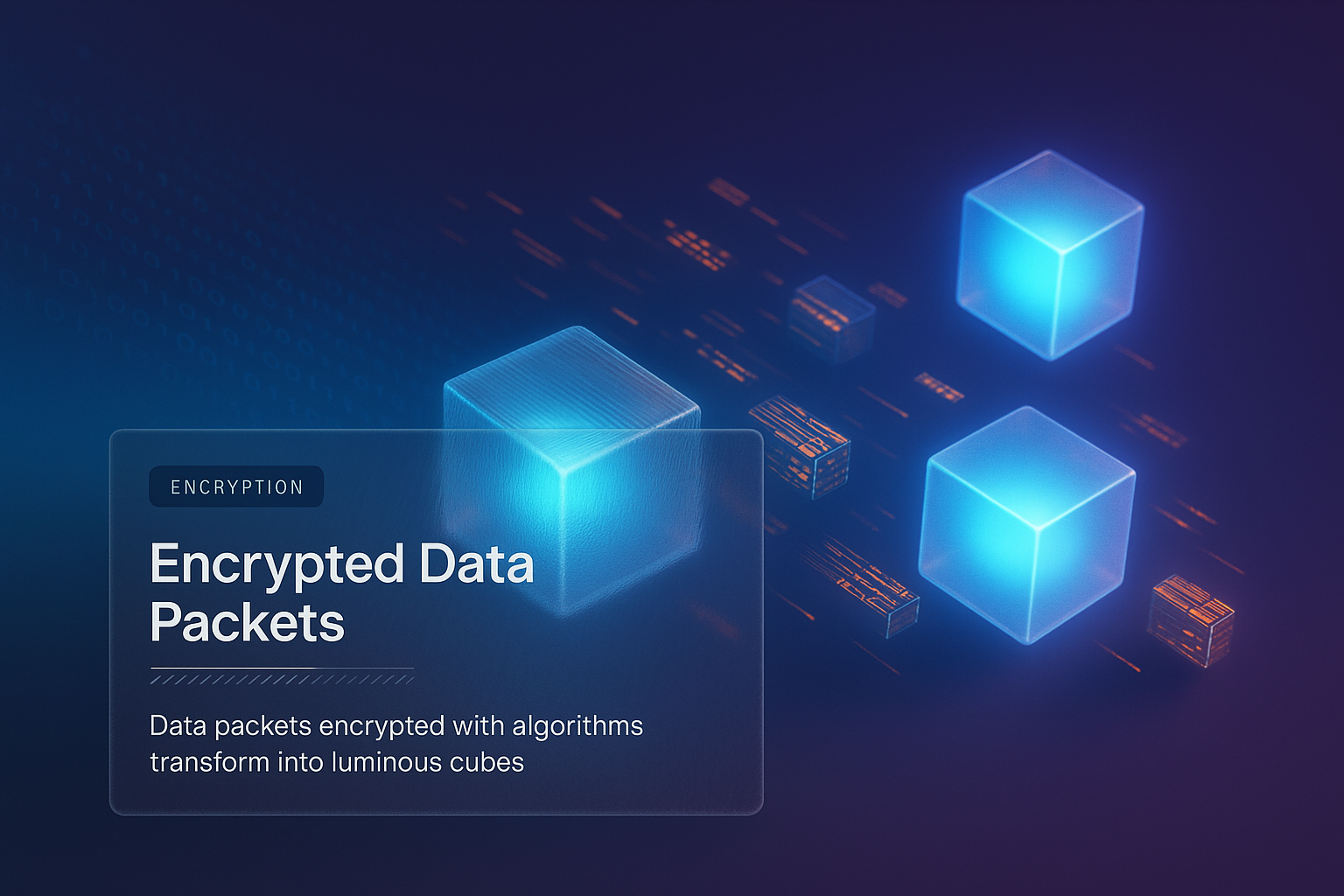 Transformation of Encrypted Data into Glowing Cubes