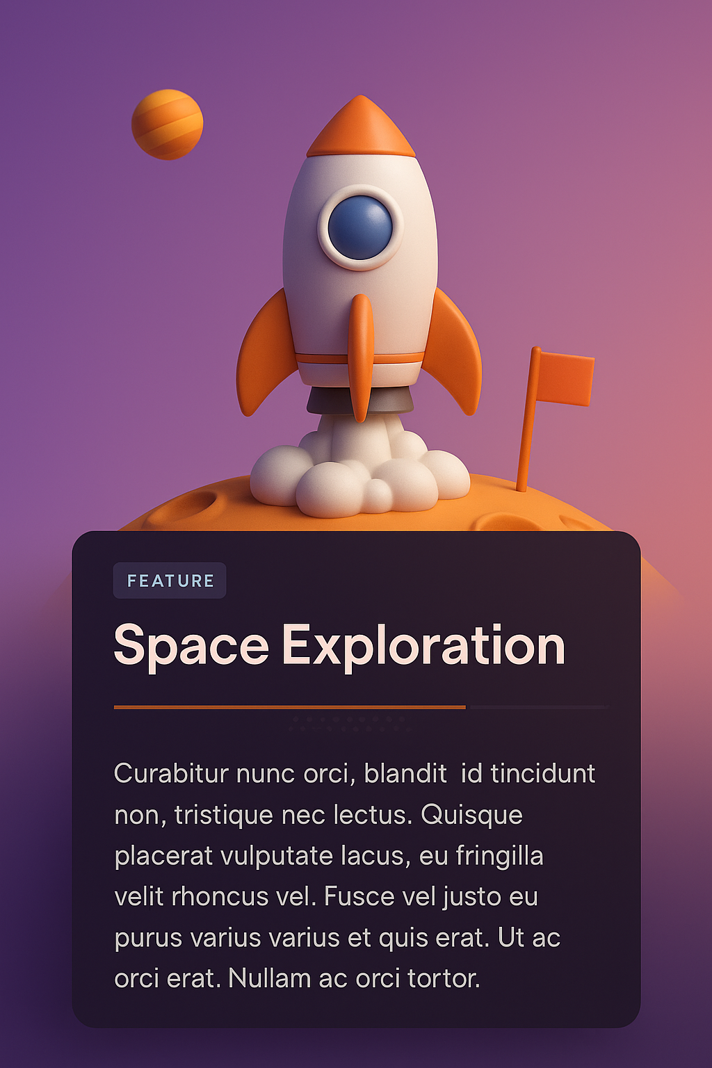 3D Web Design with Space Exploration Theme