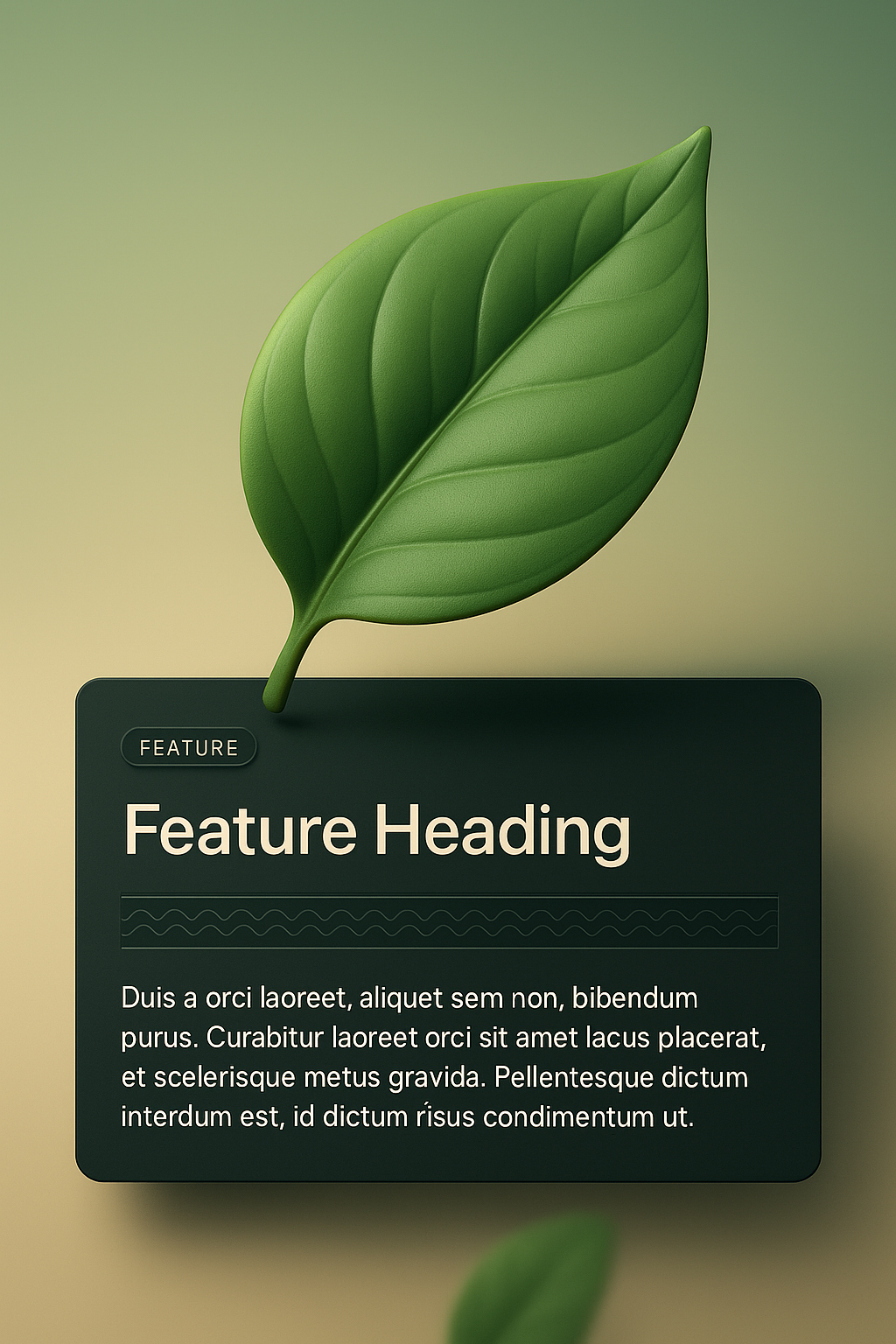 3D Leaf Design for Web Page Features