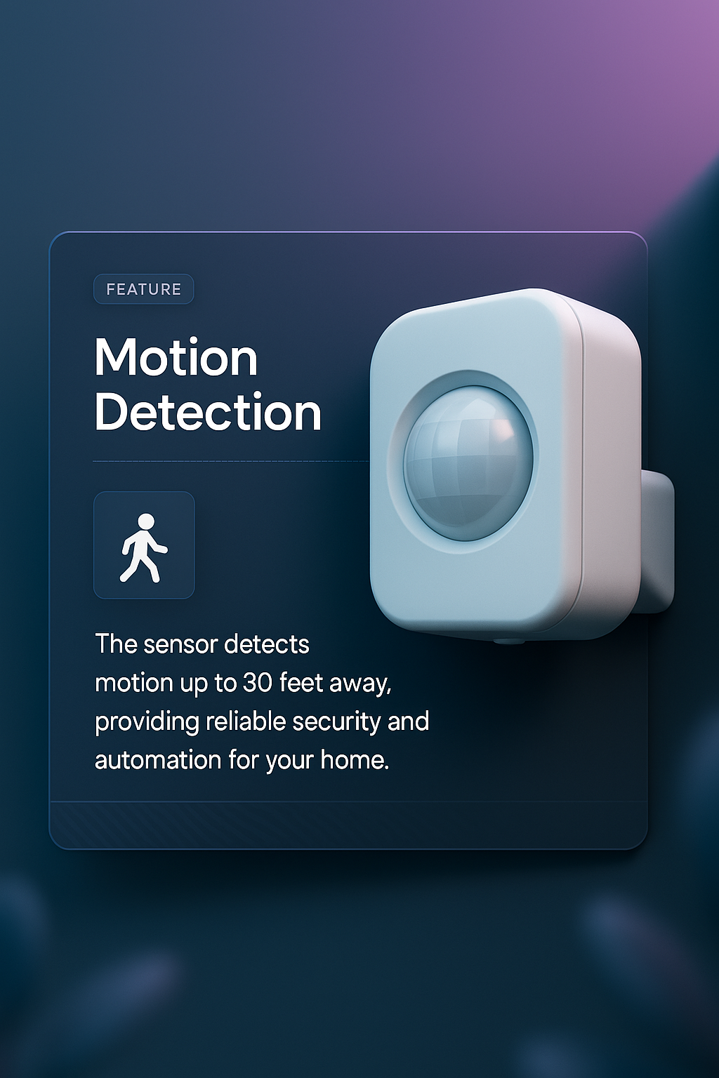 Dynamic 3D Illustration of a Motion Sensor Feature