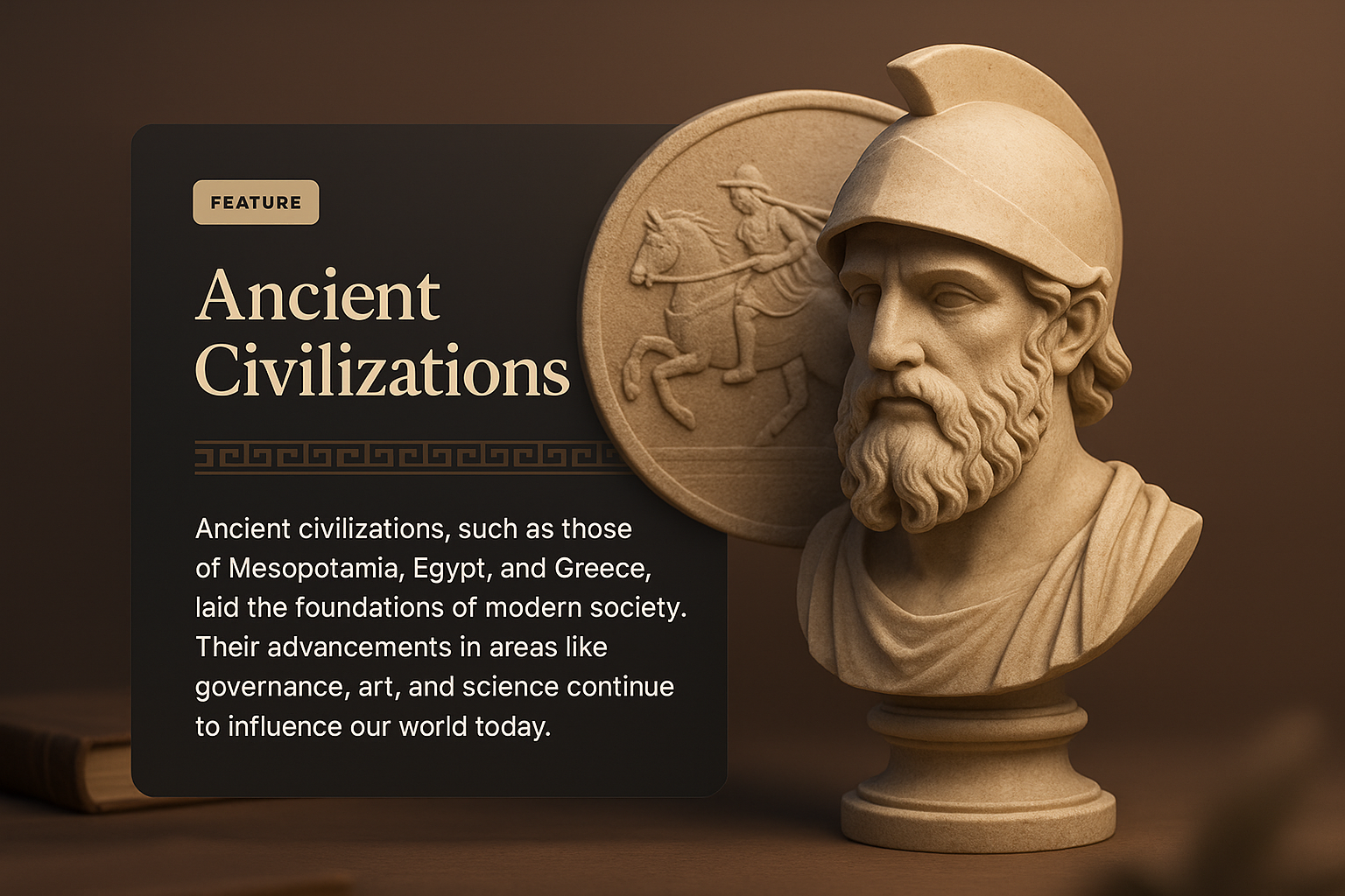 Historical Overview of Ancient Civilizations in 3D Illustration