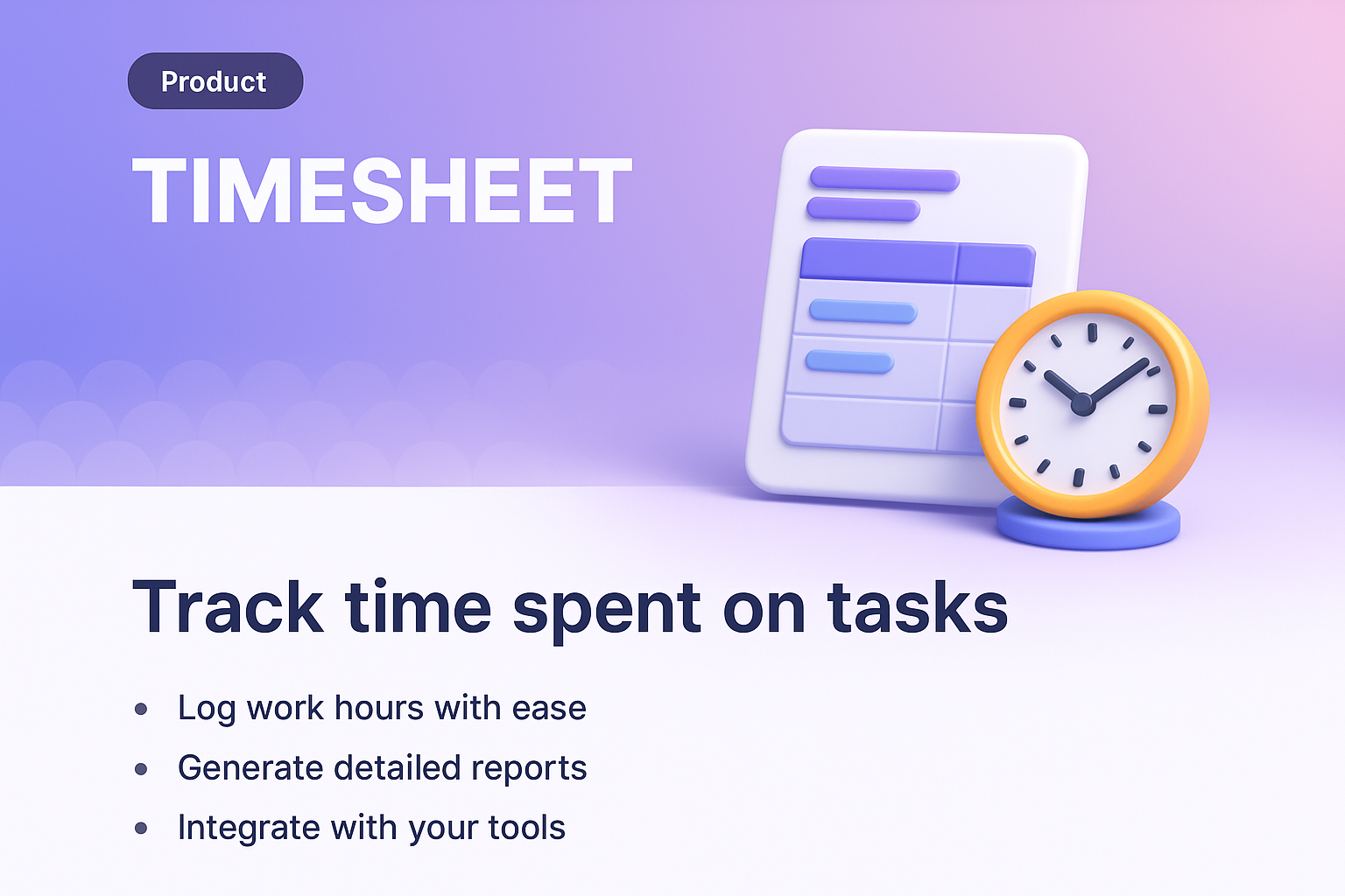 3D Illustration of a Timesheet for Task Management