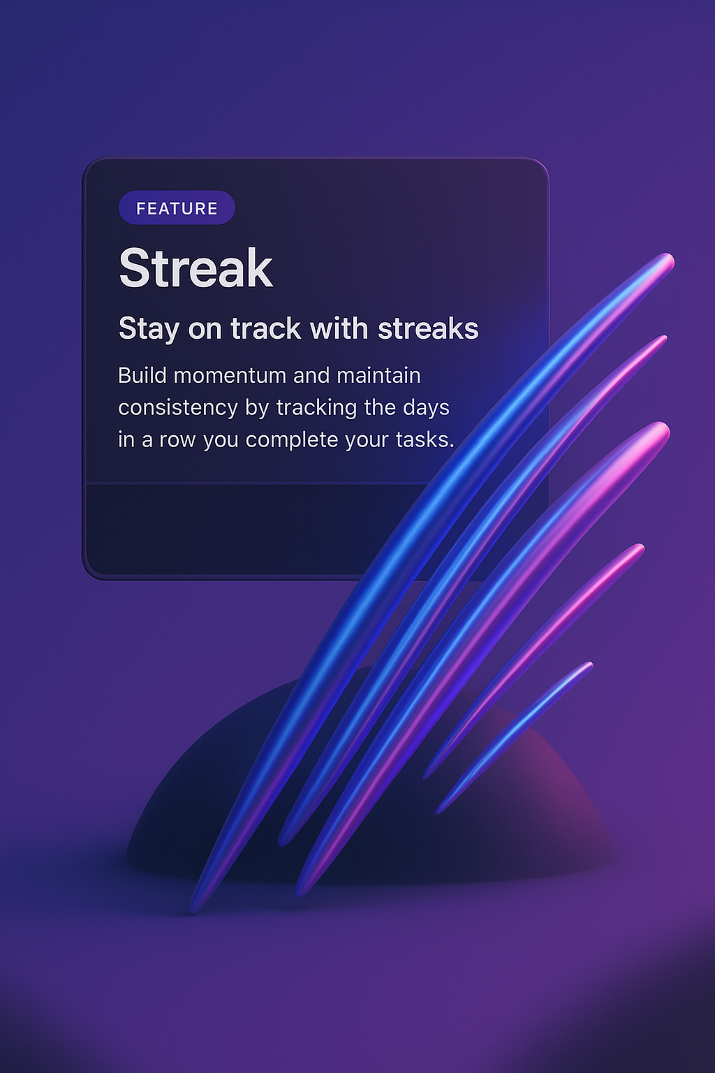 3D Illustration of a Web Page Featuring Streak Functionality