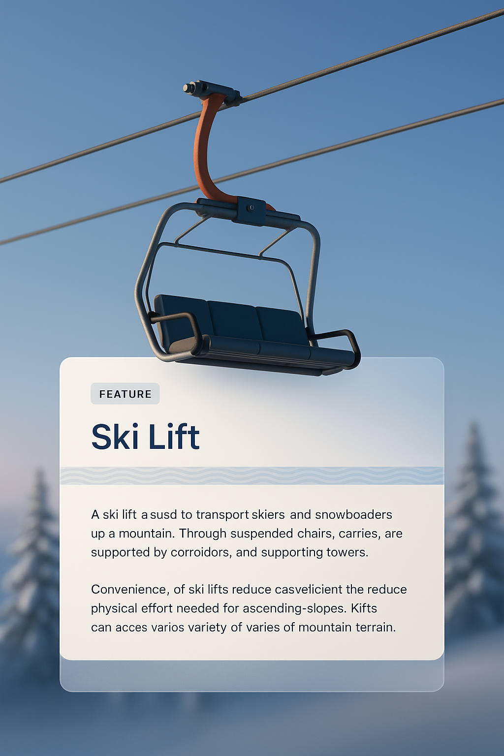 Ski Lift in the Mountains: A Scenic Ride