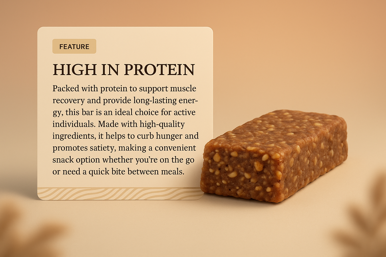 3D Design of a Protein Bar with Feature Highlight