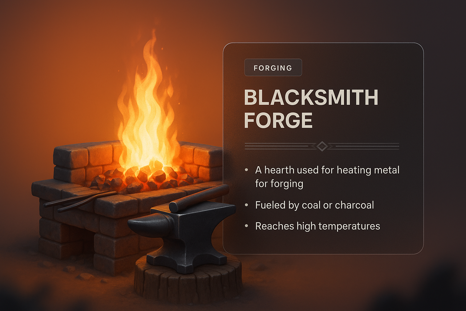 3D Blacksmith Forge Design with Text Integration