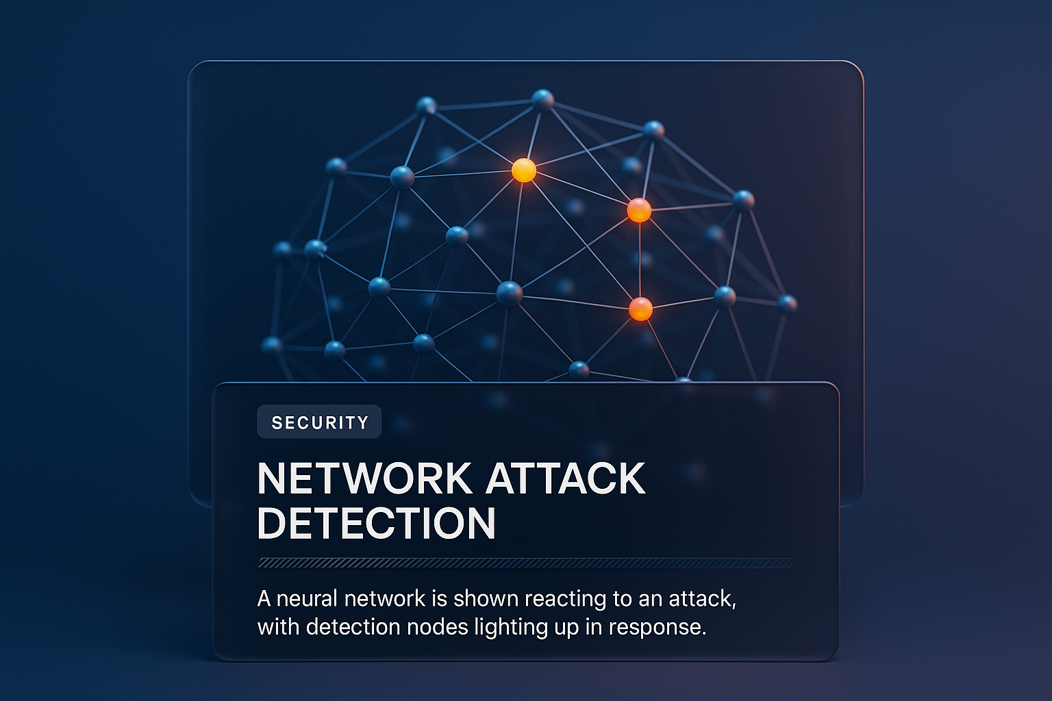 Neural Network Visualizing Attack Detection Nodes Lighting Up