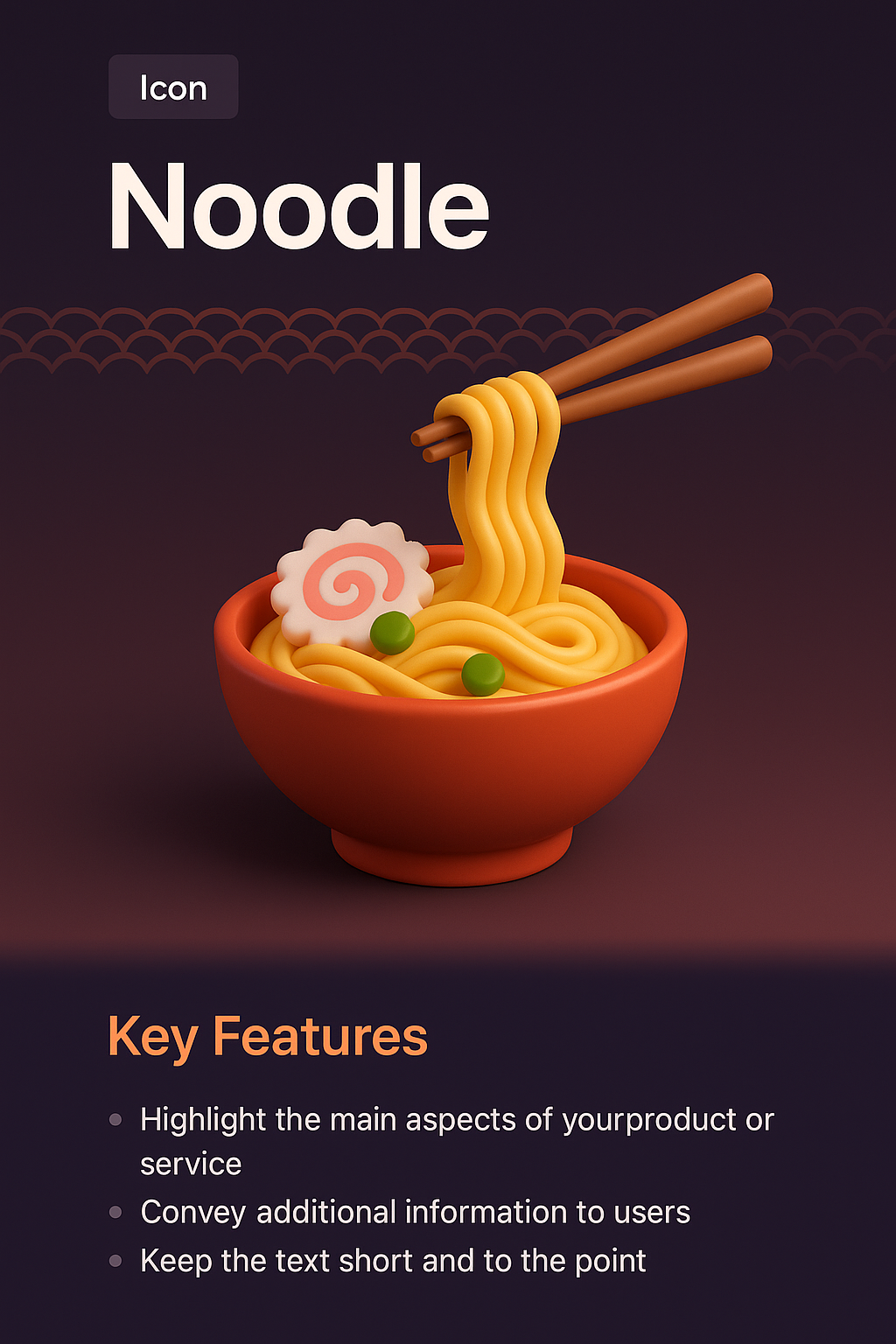 Engaging Noodle Landing Page Design with Key Features