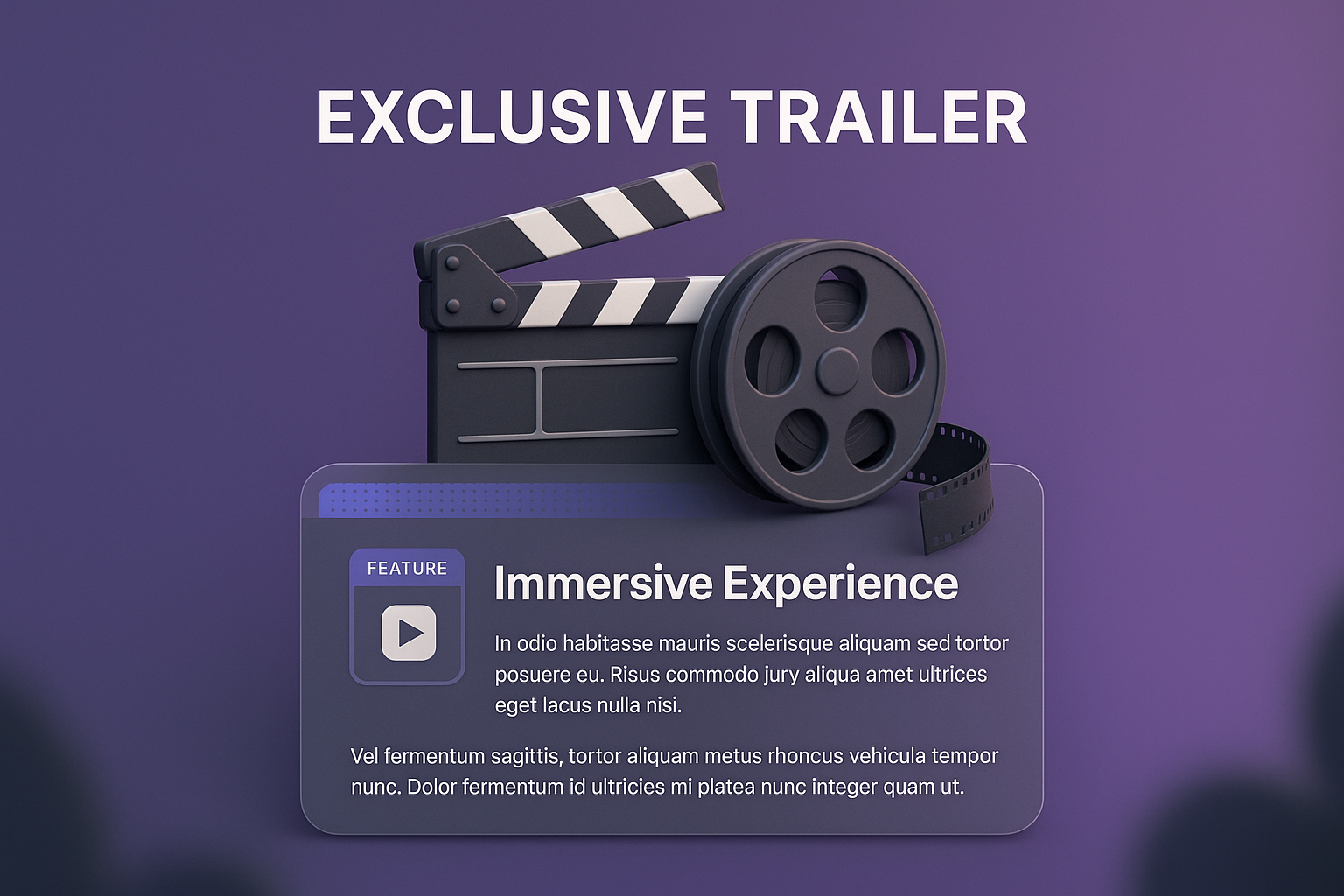 Exclusive Trailer Design for Web with Immersive Features