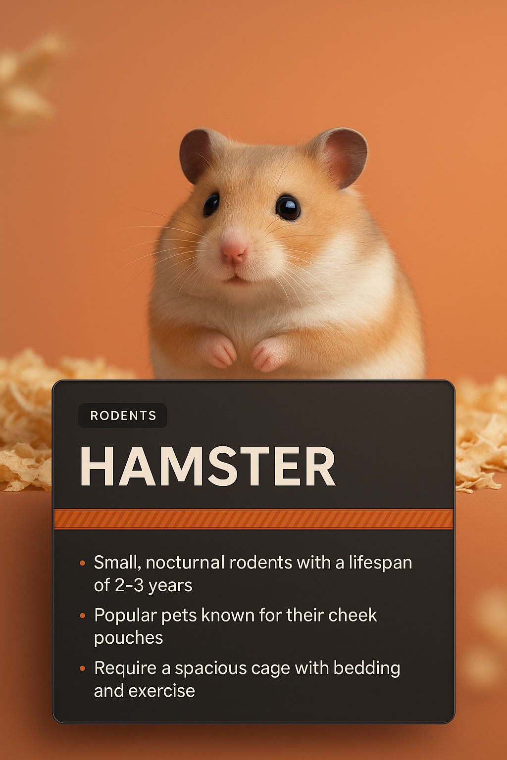 3D Hamster Illustration with Web Design Elements