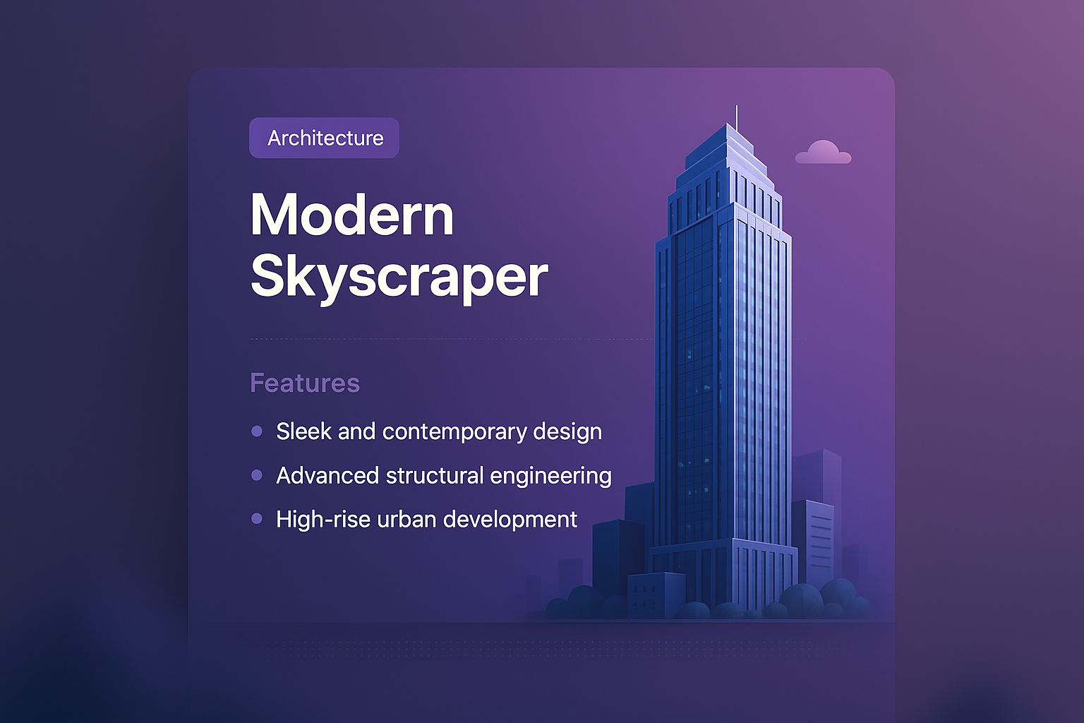 Modern Skyscraper Design Landing Page Concept