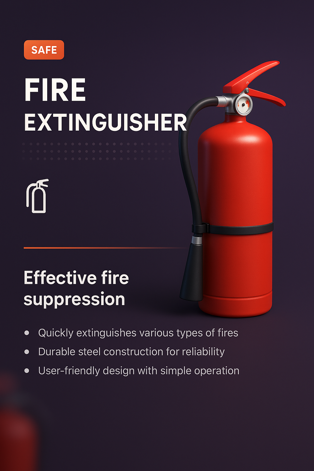 Landing Page Design Featuring a Fire Extinguisher