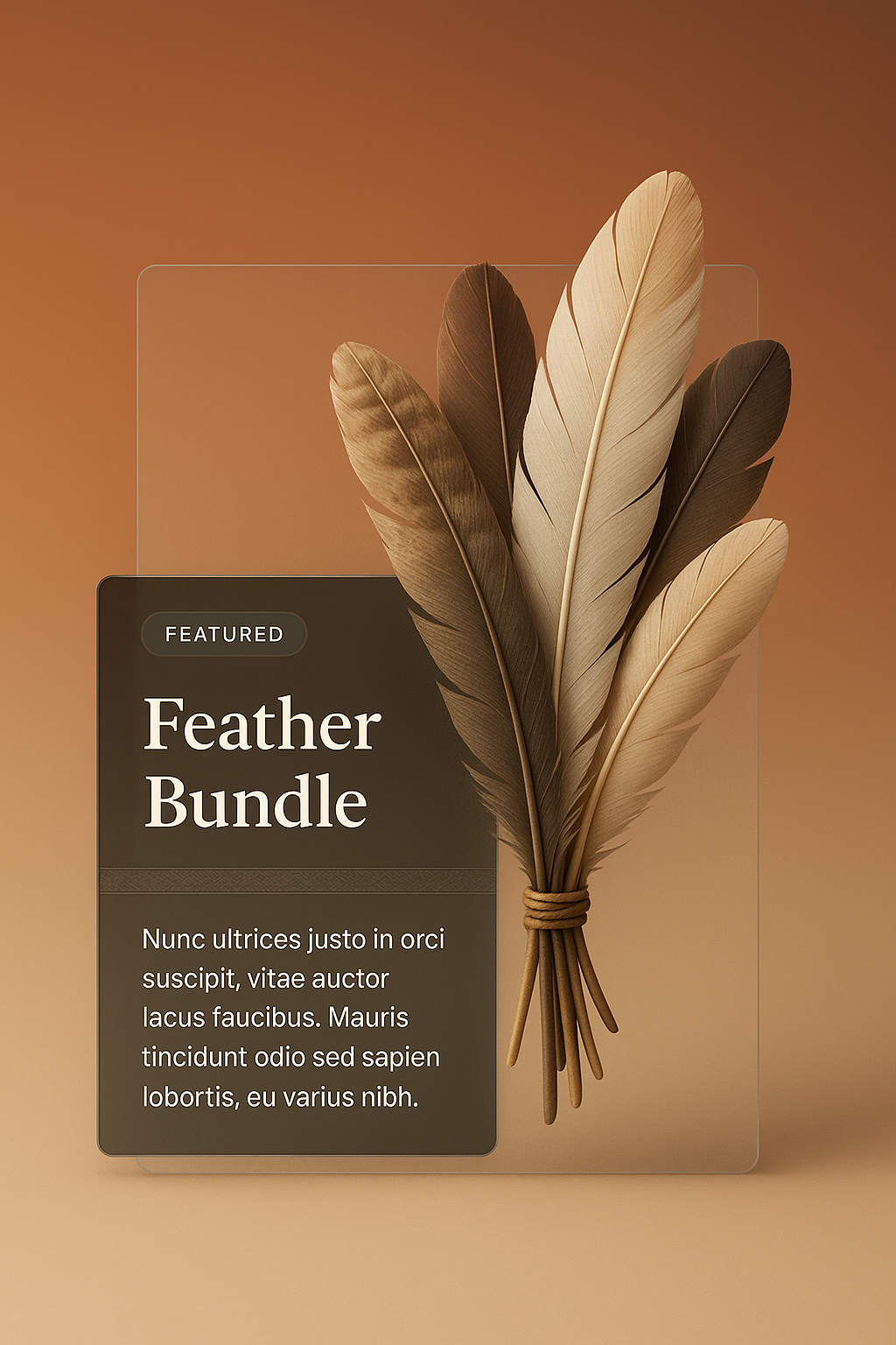 Elegant Feather Bundle with Stylish Text Overlay