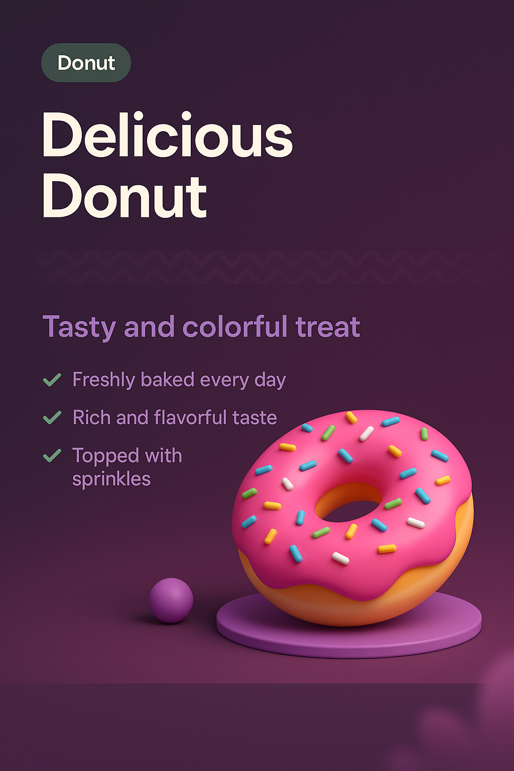 Delicious Donut Landing Page Design